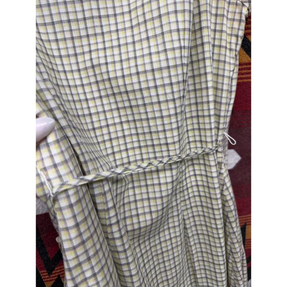 Converse Women Plaid Yellow Wrap Ruffle Mini Grunge Emo Dress Small Academia - Picture 10 of 11